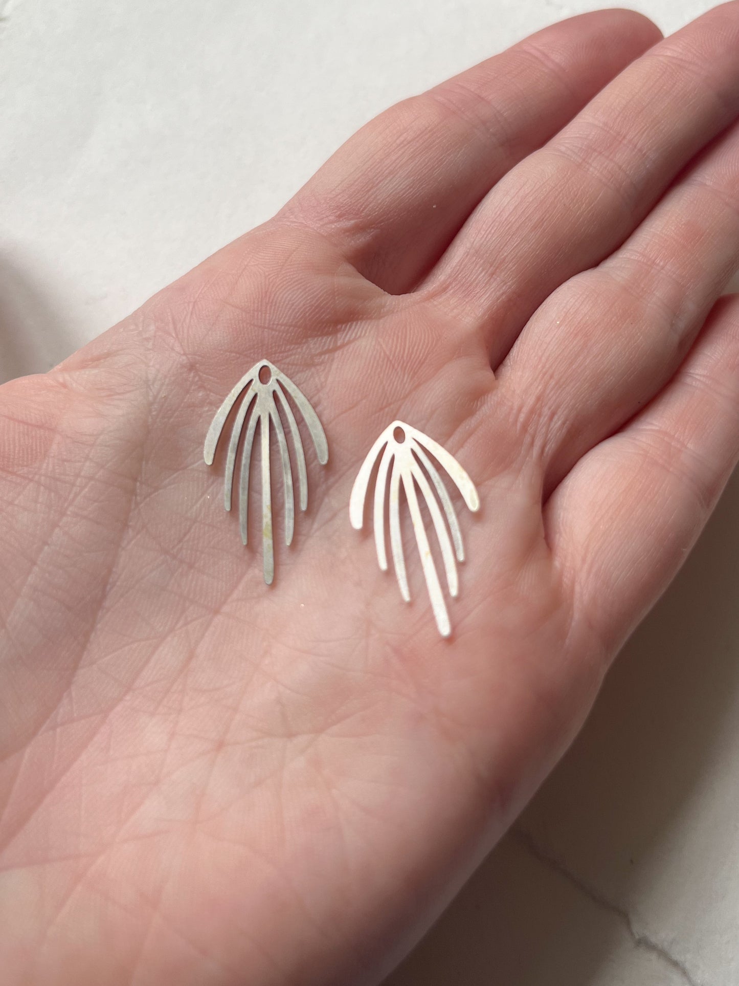 Bagstykker // lang frynse stål