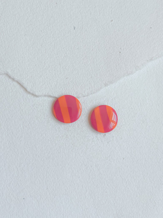 DOTS oversize 18mm// pink - orange