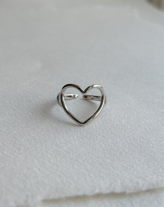 Ring //heart stål