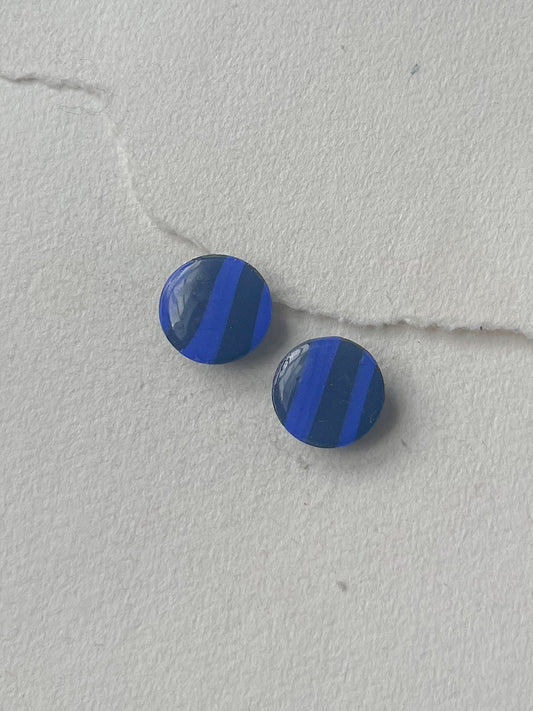 DOTS ørestikker // oversize blå stribet