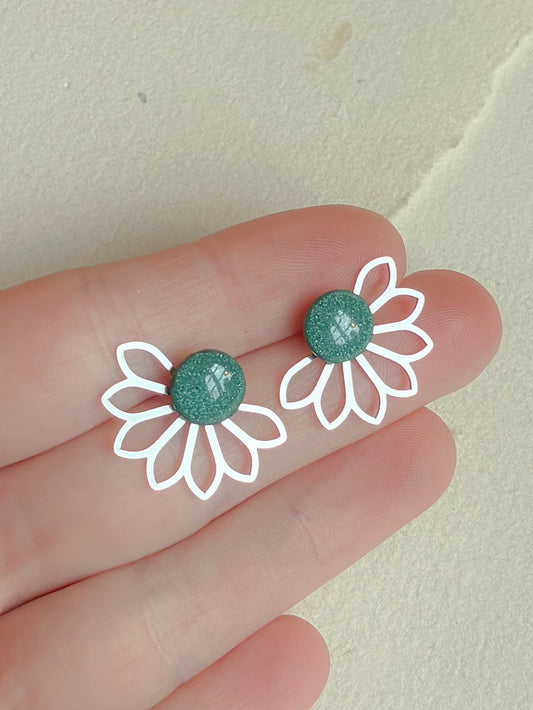 Grøn Dot /// blomst stål bagstykke