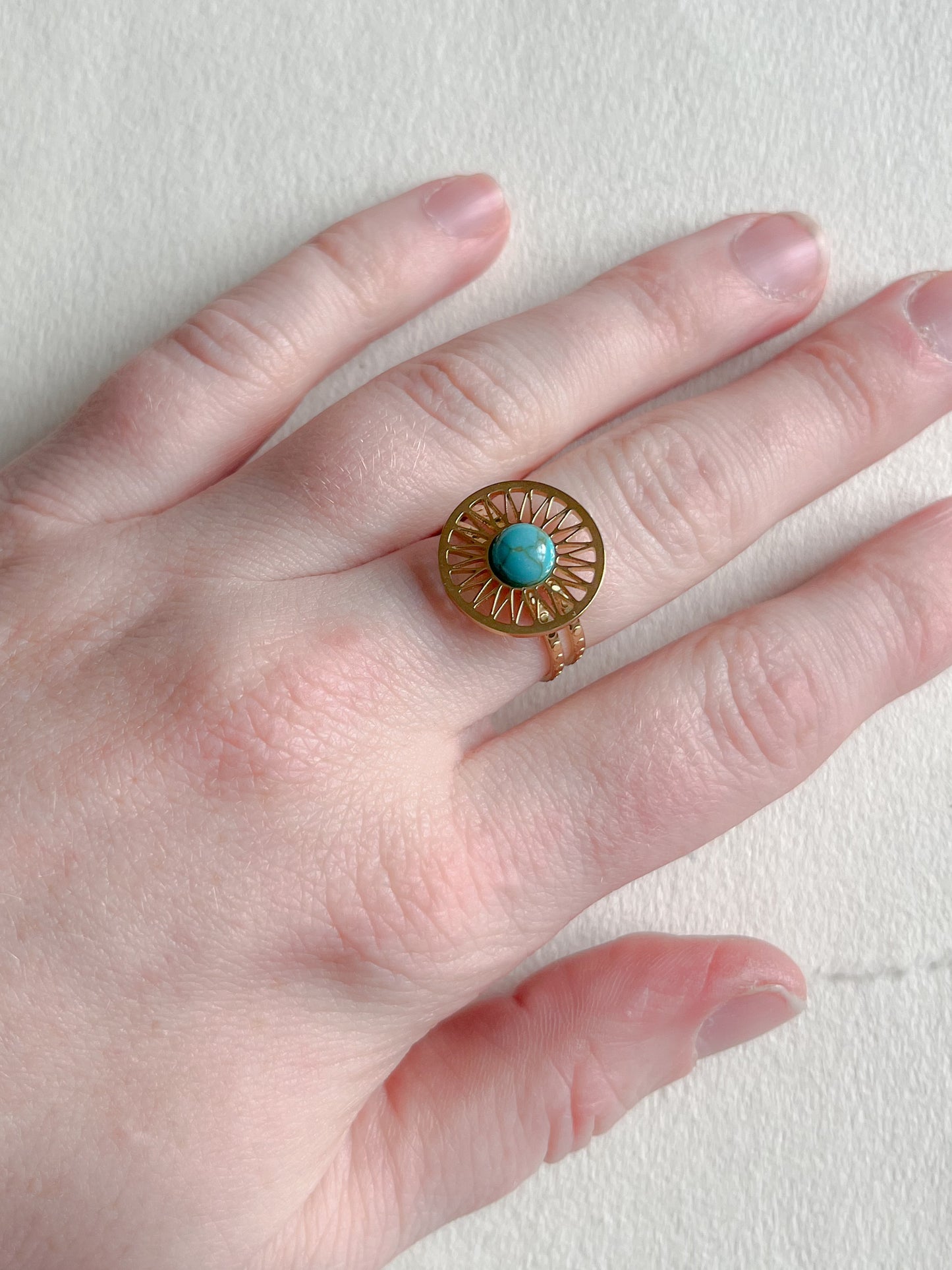 Ring // turkis coin