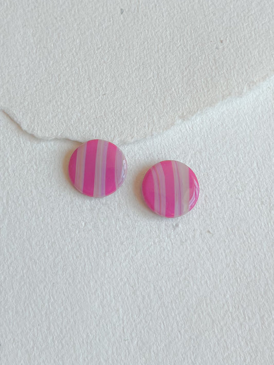 DOTS oversize 18mm// pink og lyserød