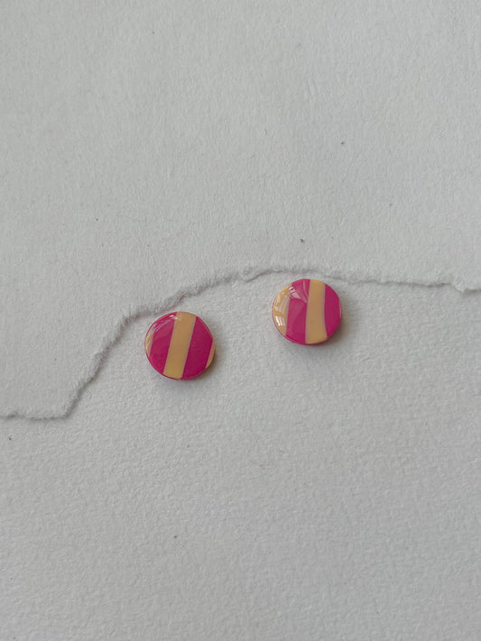 DOTS ørestikker // pink - lys gul