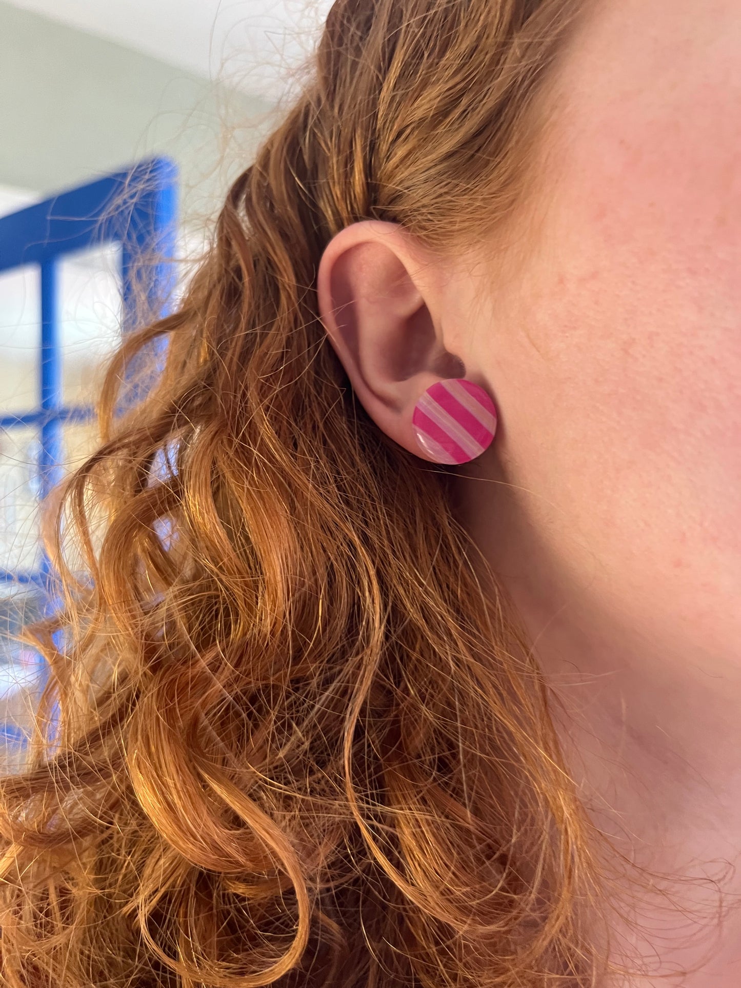 DOTS oversize 18mm// pink og lyserød