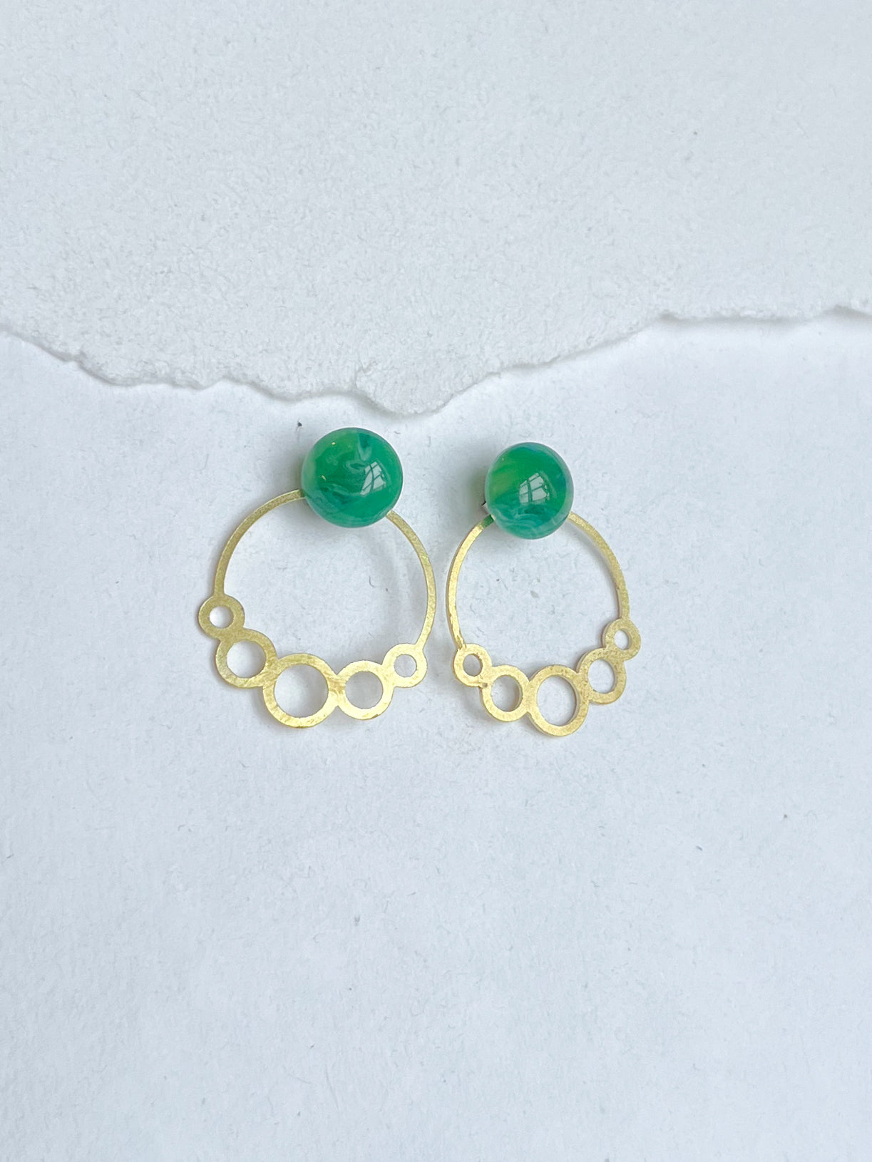 Grøn dot /// messing