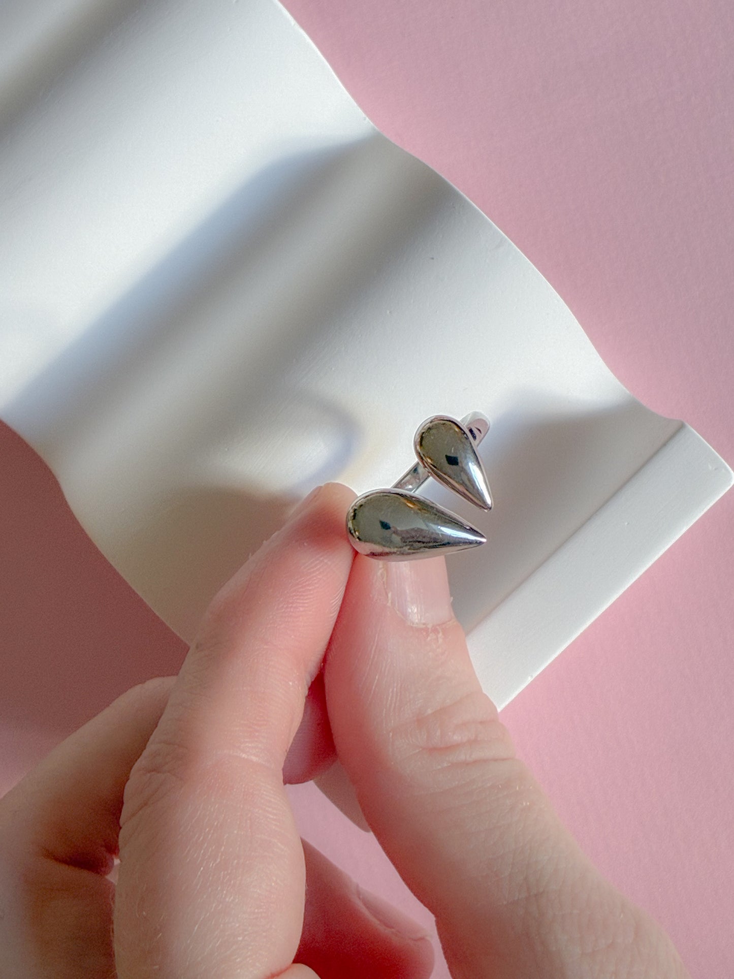 Ring // dråber i stål