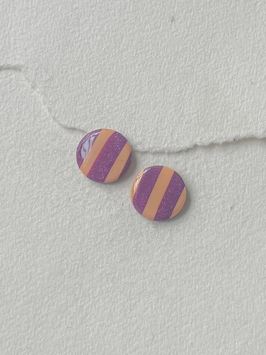 DOTS ørestikker // oversize lysegul - lilla