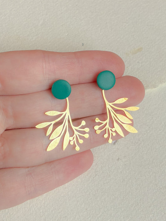 Grøn dot /// gren bagstykke