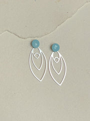 Lys blå dot /// stål bagstykke