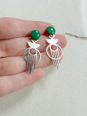 Grøn dot /// stål bagstykke