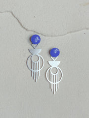 Kongeblå dot /// stål bagstykke