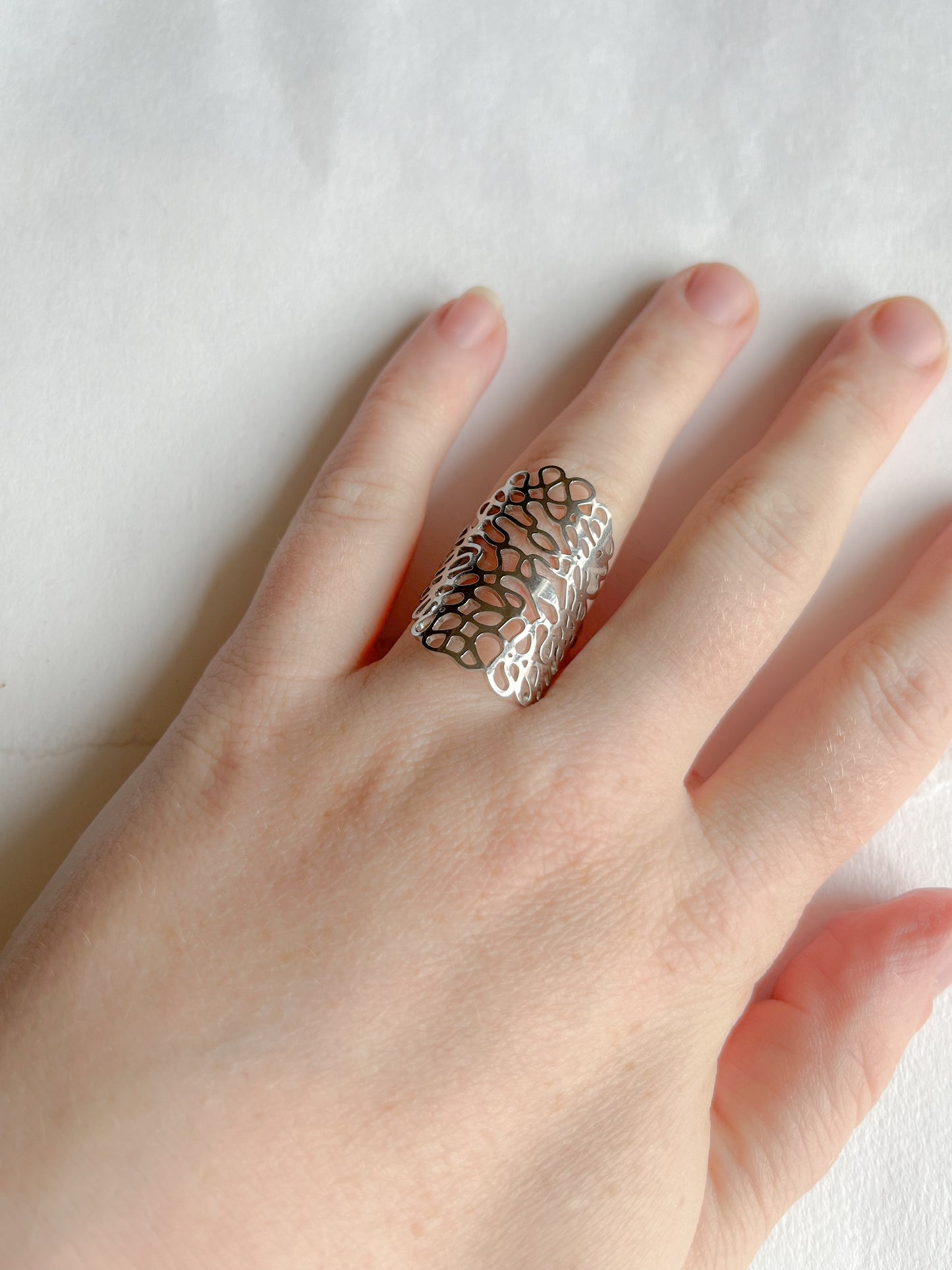 Vandfast ring // lace stål