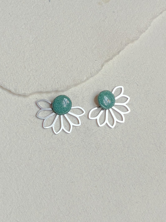 Grøn Dot /// blomst stål bagstykke