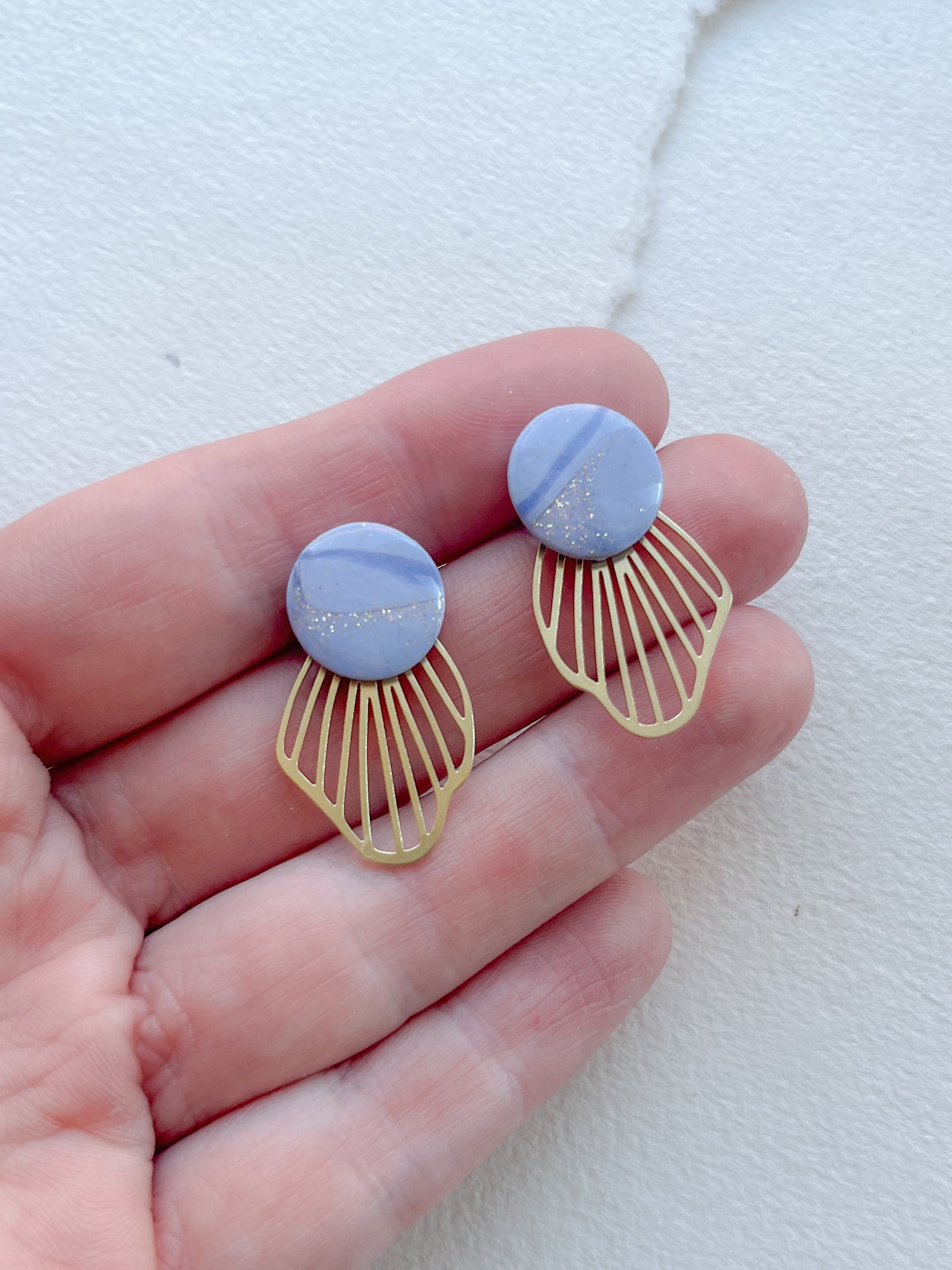 Lys blå mix dot /// messing