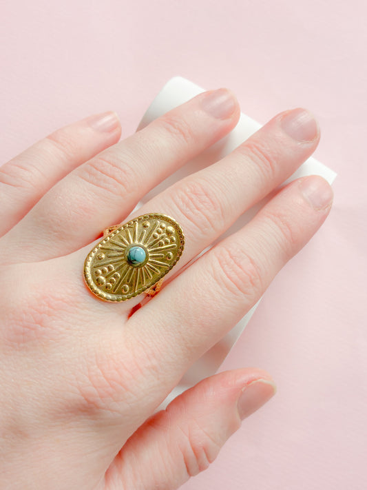 Ring // turkis coin