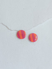 DOTS oversize 18mm// pink - orange