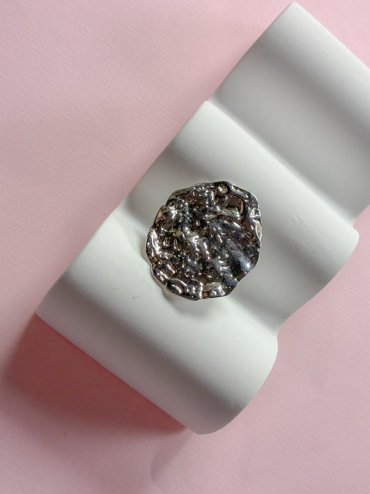 Ring // textured statement stål