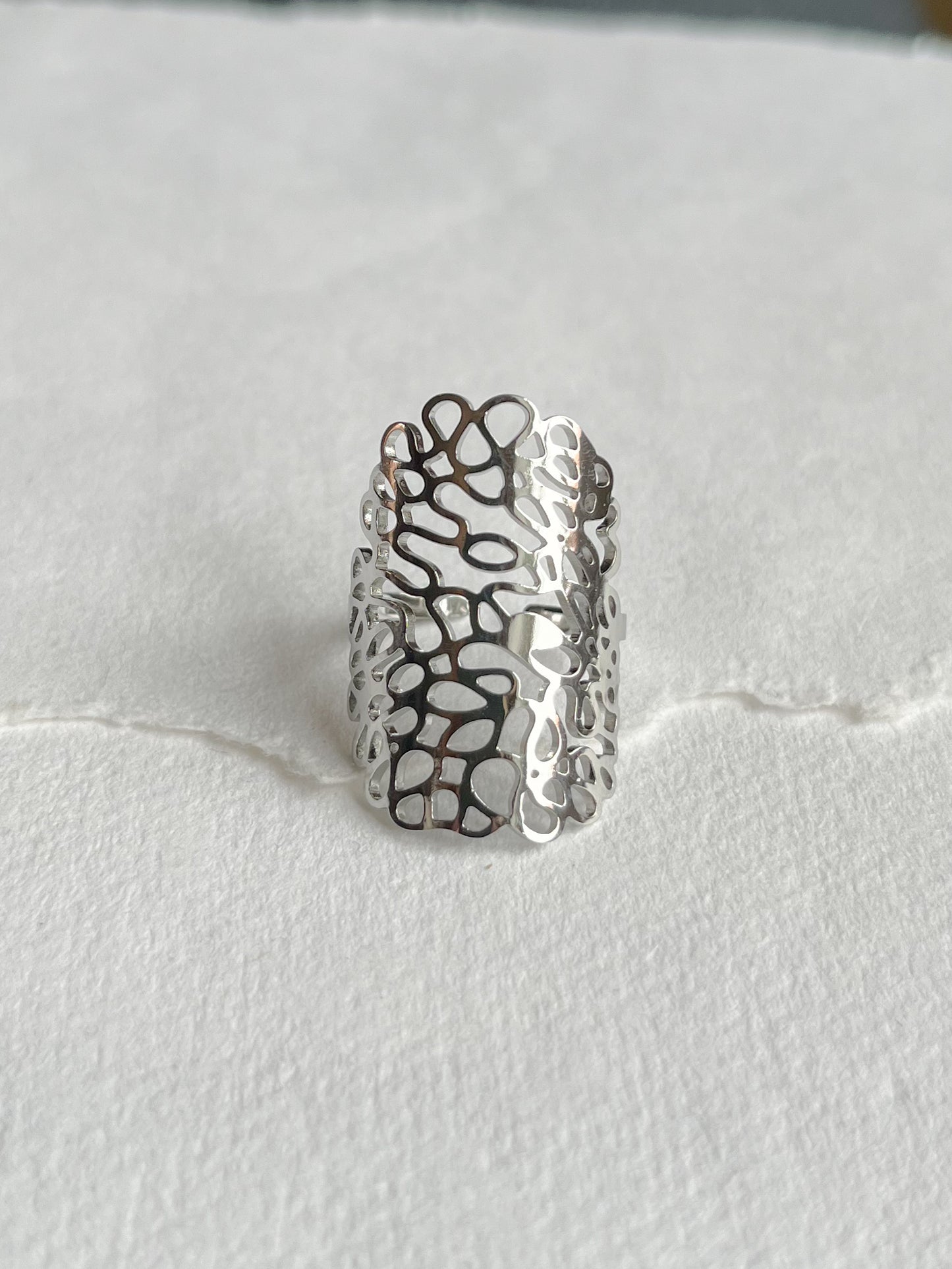 Vandfast ring // lace stål