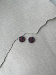 DOTS ørestikker // mørk blå - kobber striber