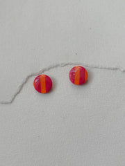 DOTS ørestikker // orange - mørk pink