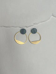 Stribet Petroleum - blå dot /// messing