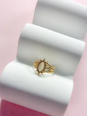 Ring // oval forgyldt