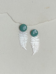 Mørk grøn dot /// blad stål bagstykke