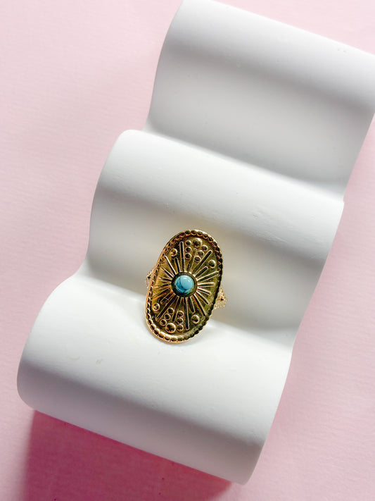 Ring // turkis coin