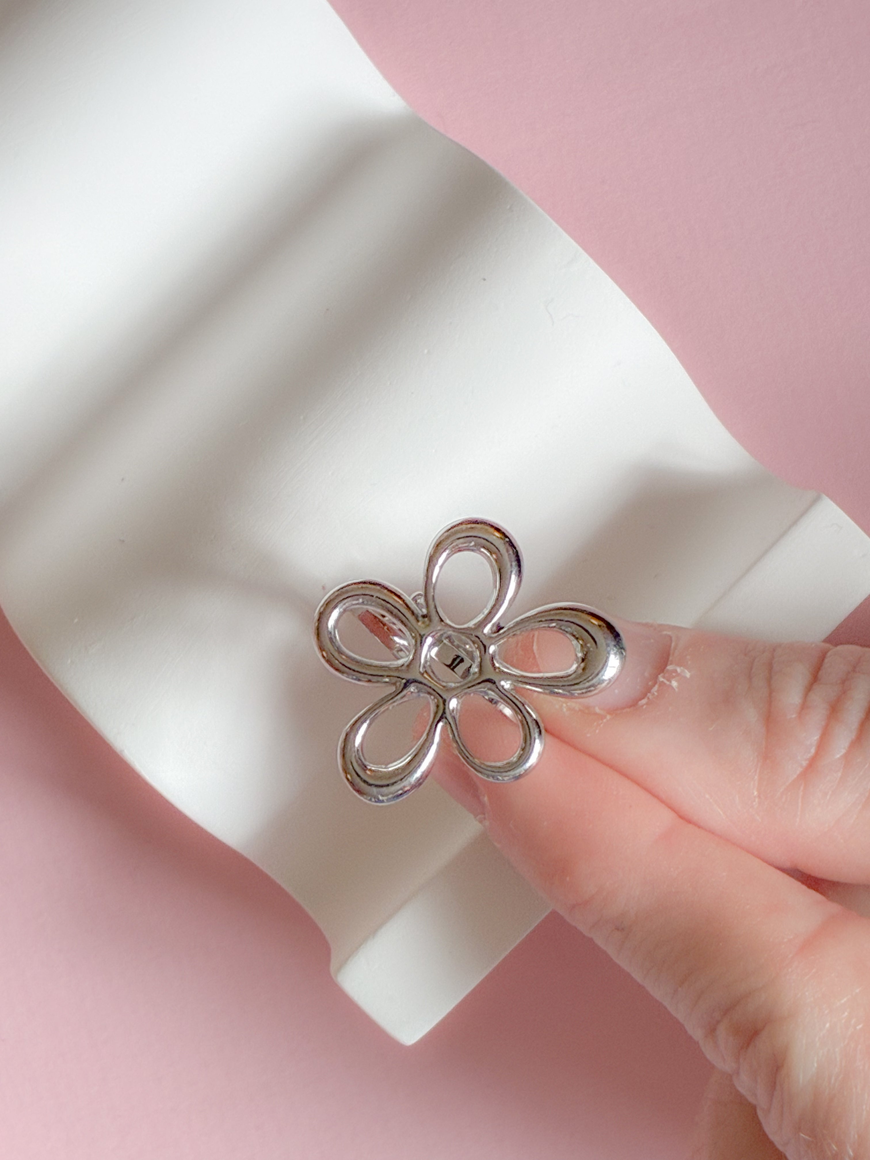 Ring // stål blomst