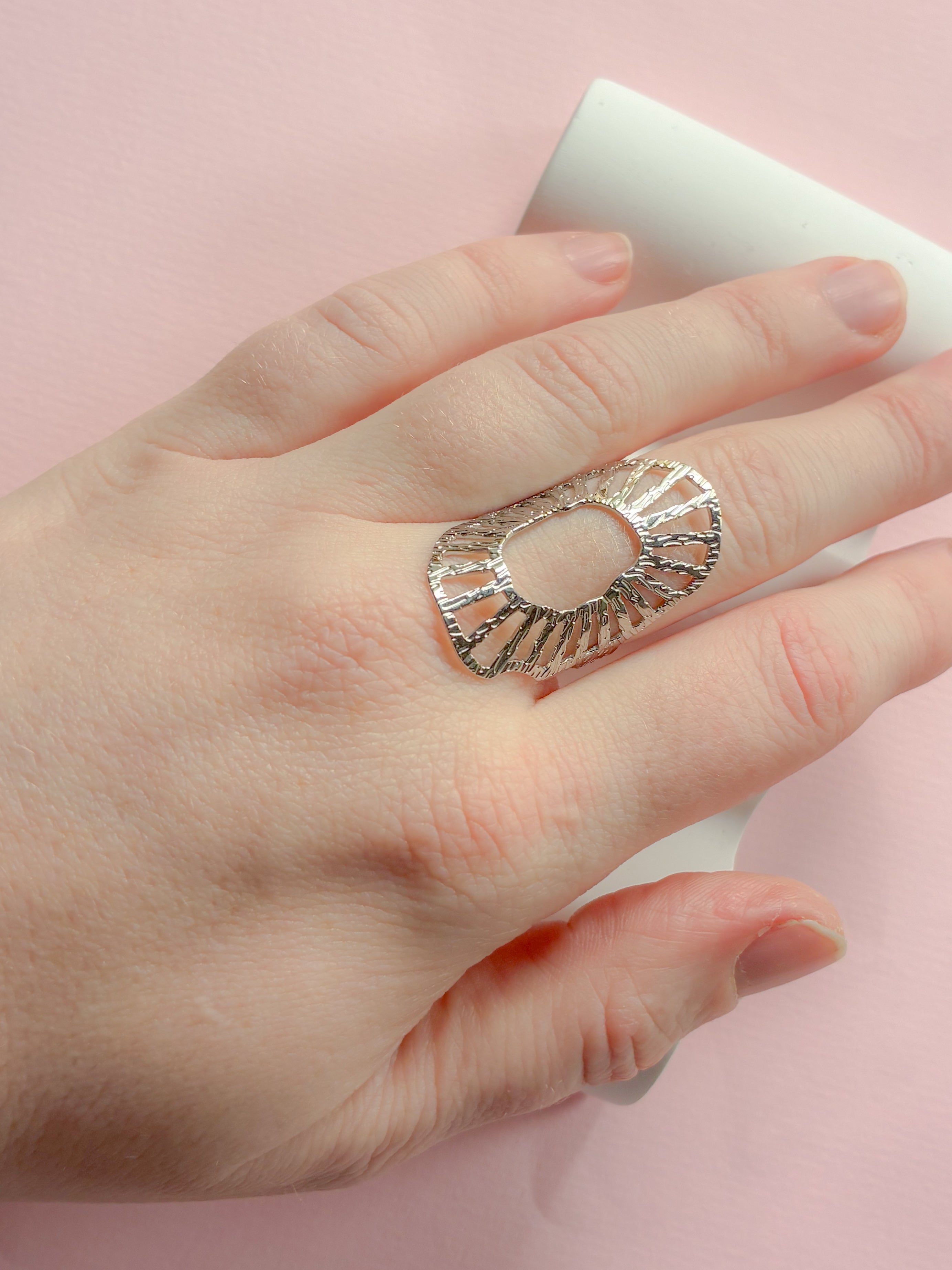 Ring // Sun statement stål