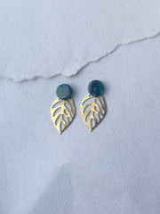 Grøn dot // blad messing