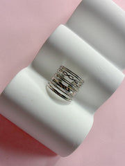 Ring // layered statement stål