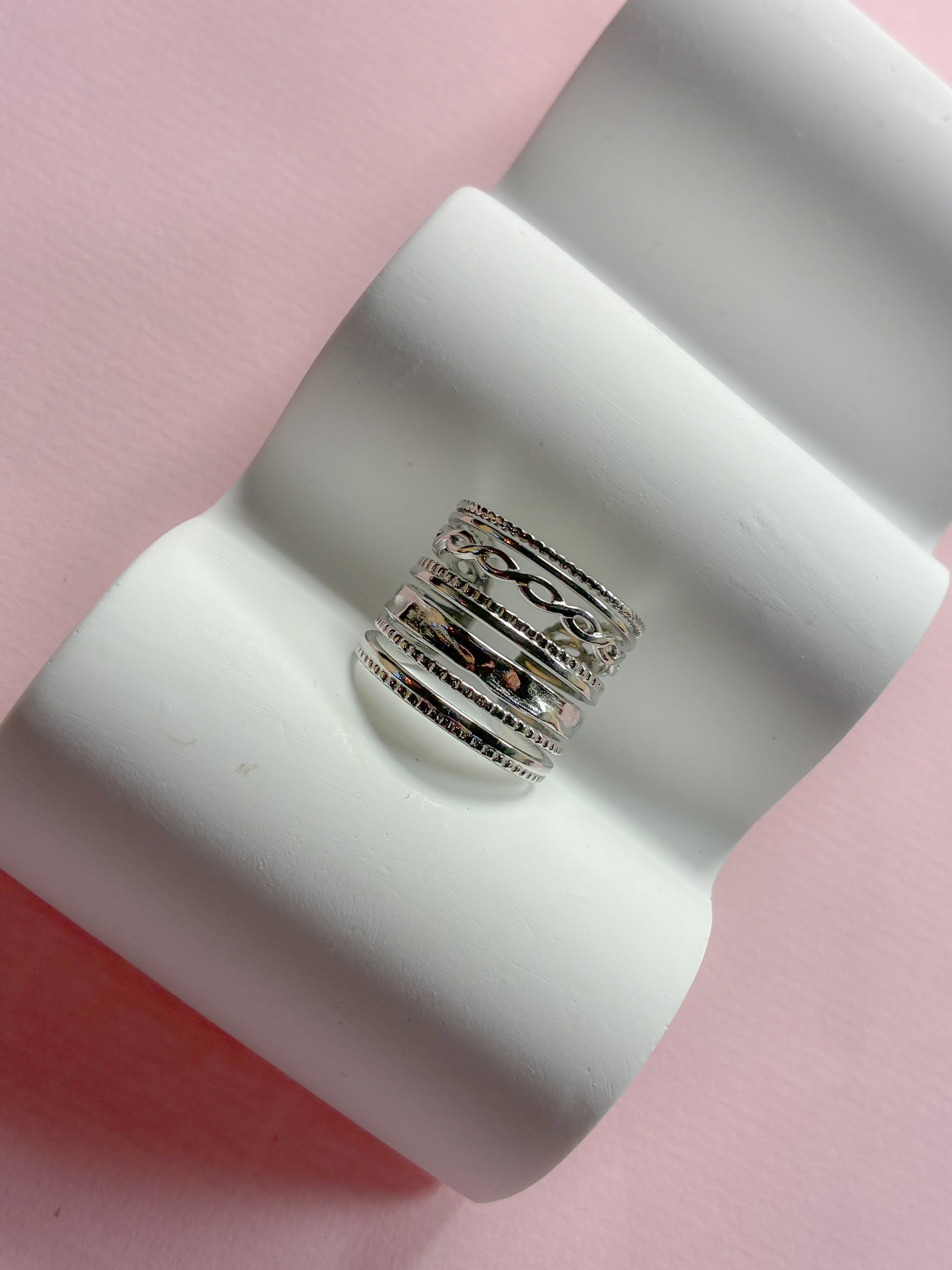 Ring // layered statement stål