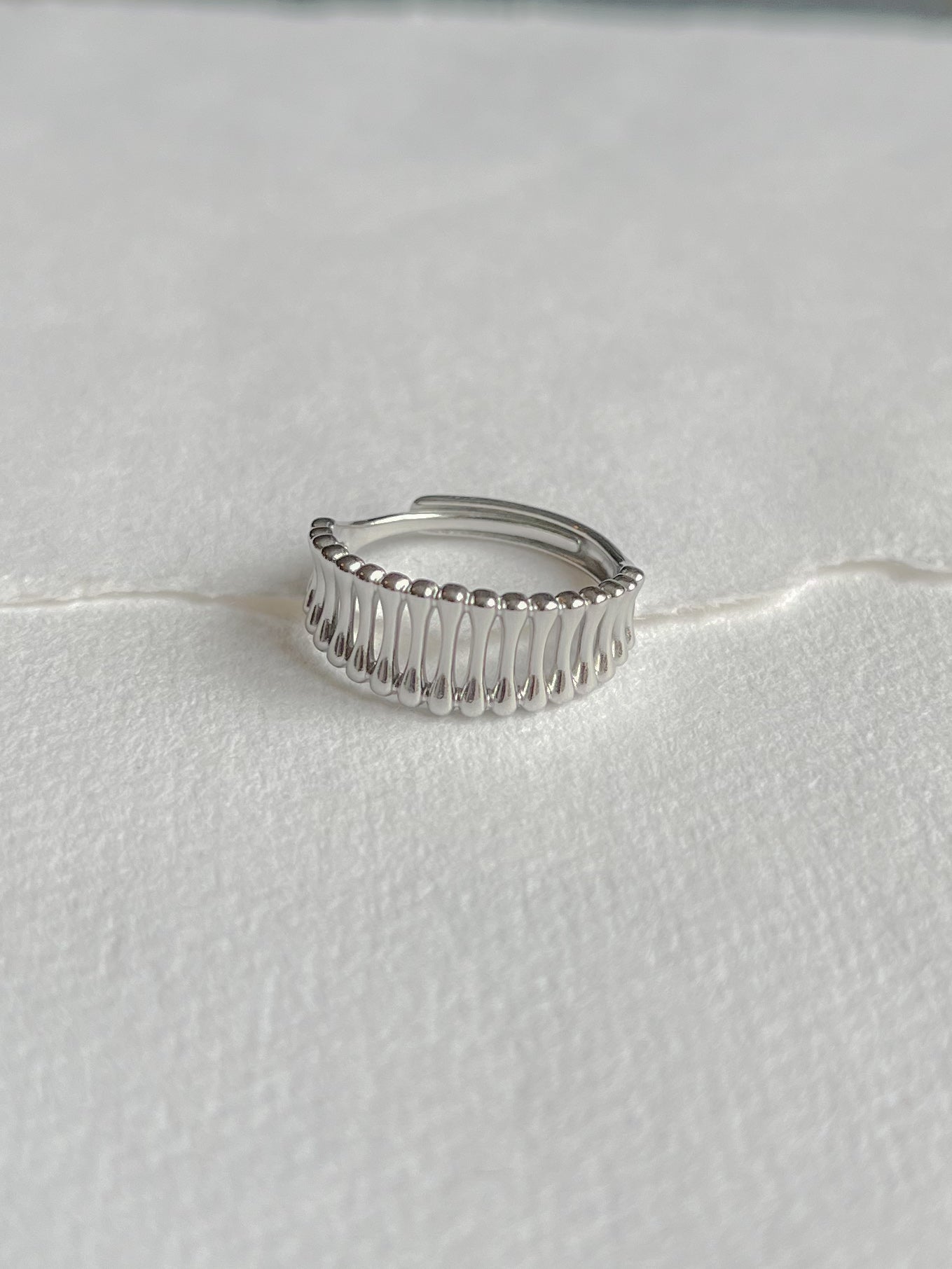 Vandfast ring //stripes stål