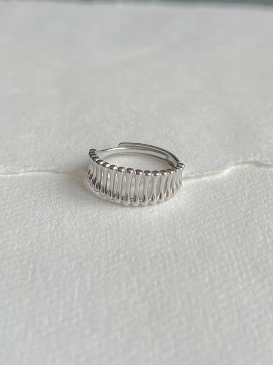 Vandfast ring //stripes stål