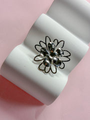 Ring // flower statement stål
