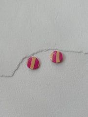 DOTS ørestikker // pink - lys gul