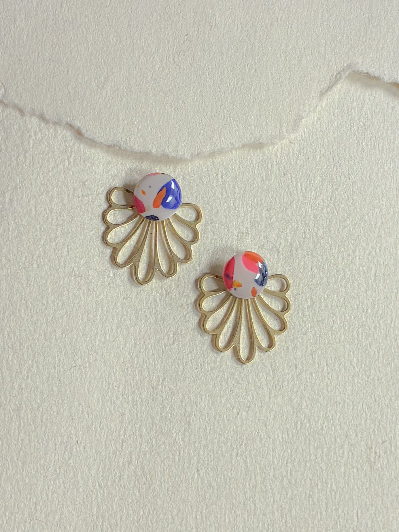 Unika dot /// floral bagstykke