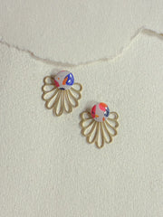 Unika dot /// floral bagstykke