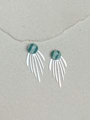 Stribet dot /// stål frynse bagstykke