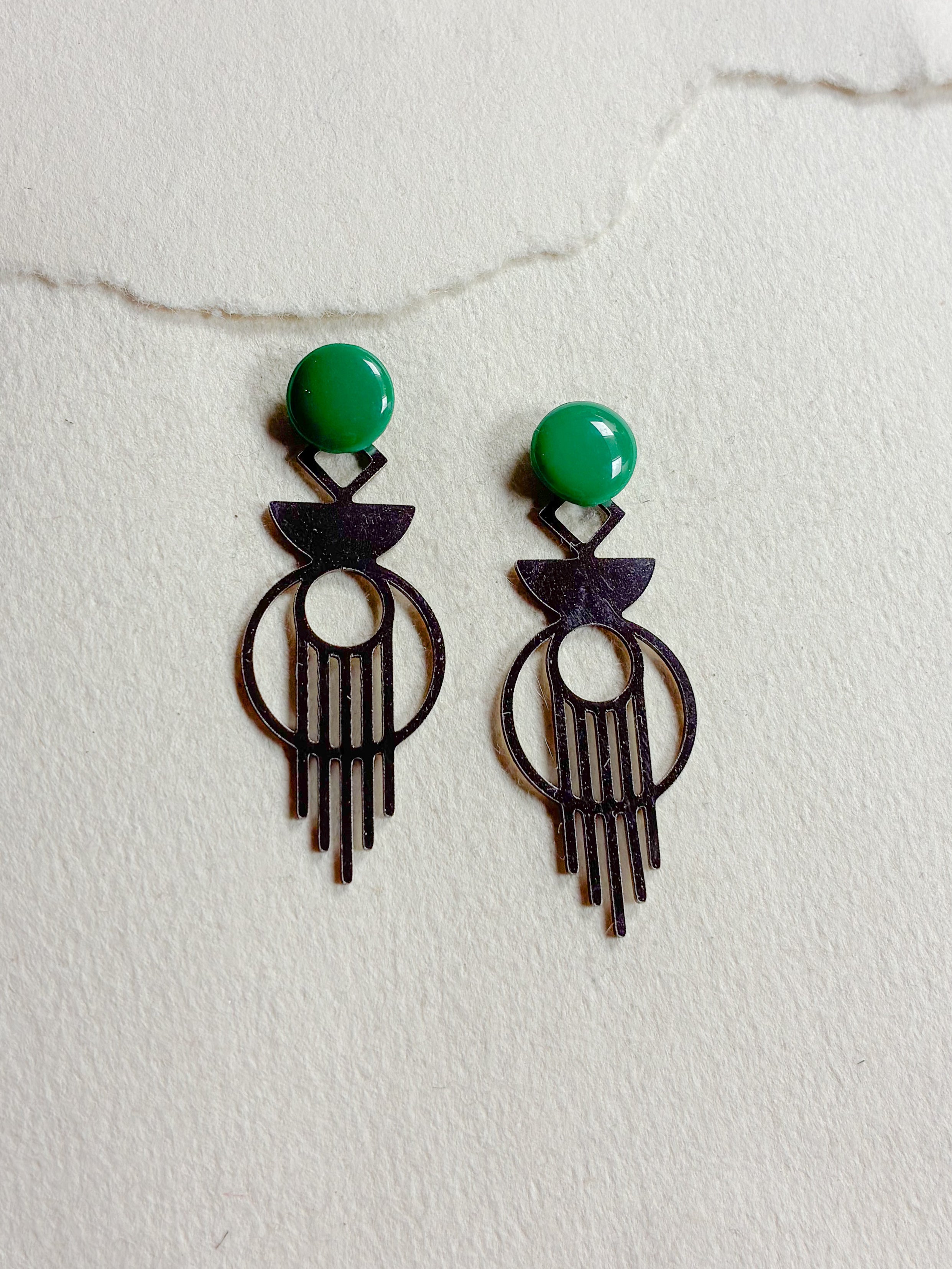 Grøn dot /// stål bagstykke