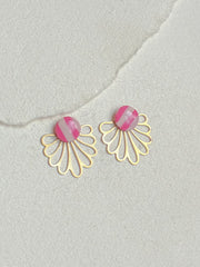 Stribet dot /// floral bagstykke