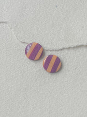 DOTS ørestikker // oversize lysegul - lilla