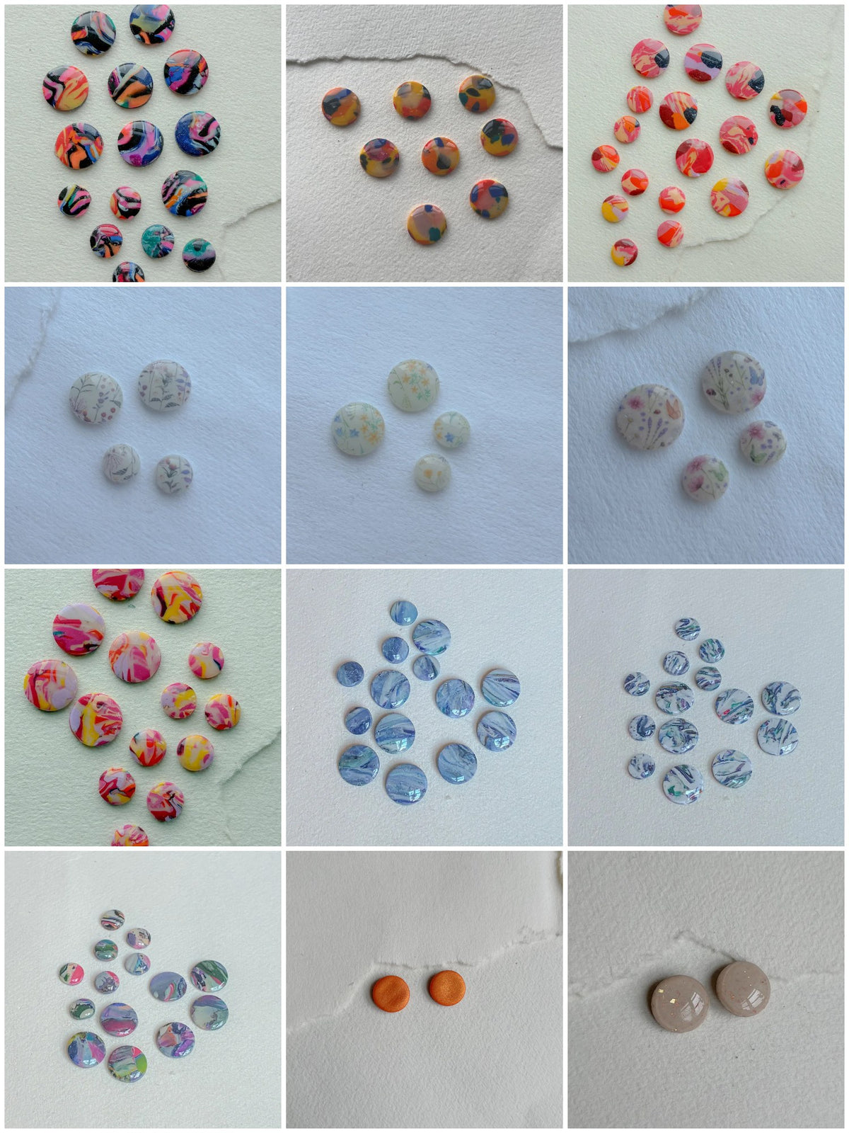 Mønstrede DOTS ørestikker i akryl i tolv mønstre fra Winther Design